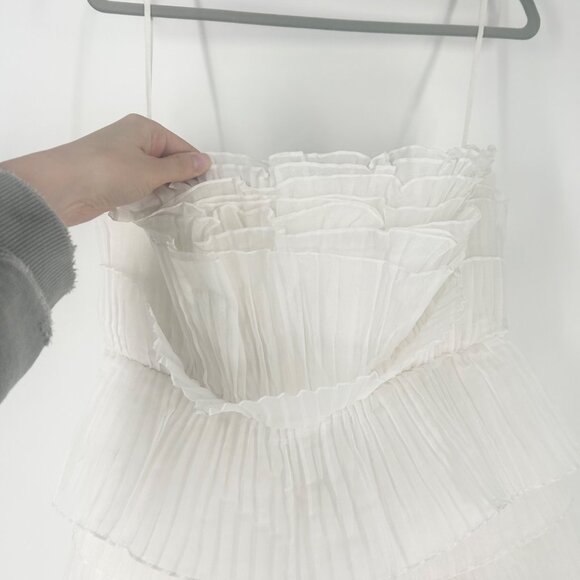 NWT BHLDN Huntington Ruffle Strapless Bridal Mini Dress - Picture 5 of 9